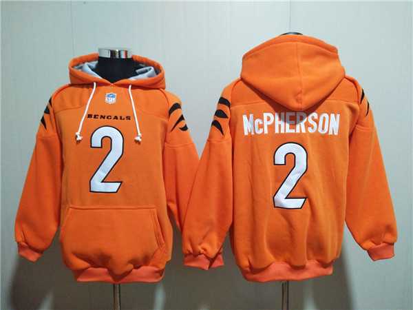 Men's Cincinnati Bengals #2 Evan McPherson Orange Pullover Hoodie,We sell and wholesale Men's Cincinnati Bengals #2 Evan McPherson Orange Pullover Hoodie on line form chian!